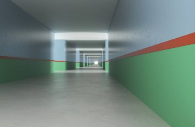 3d iç görüntü koridoru