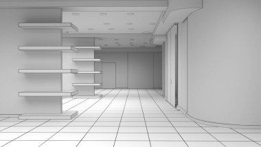 İç görselleştirmeyi kaydet, 3d illüstrasyon