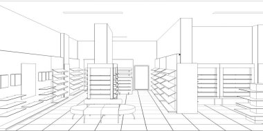 İç görselleştirmeyi kaydet, 3d illüstrasyon 