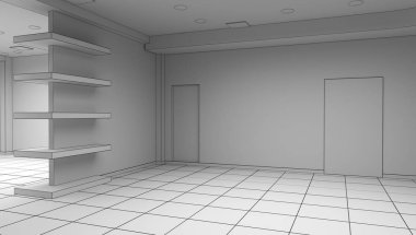 İç görselleştirmeyi kaydet, 3d illüstrasyon