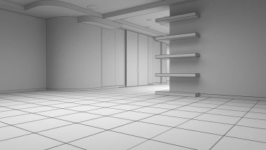 İç görselleştirmeyi kaydet, 3d illüstrasyon