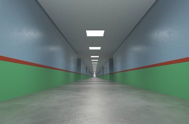 3d iç görüntü koridoru