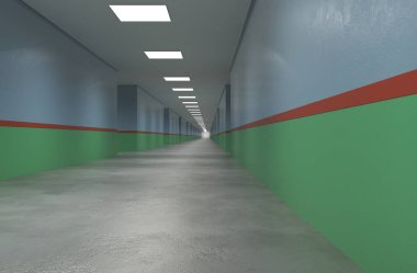 3d iç görüntü koridoru