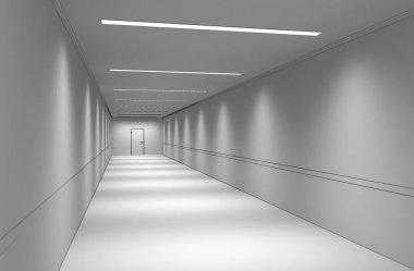 3d iç görüntü koridoru