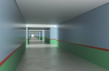 3d iç görüntü koridoru
