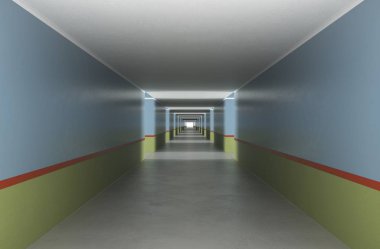 3d iç görüntü koridoru