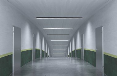 3d iç görüntü koridoru