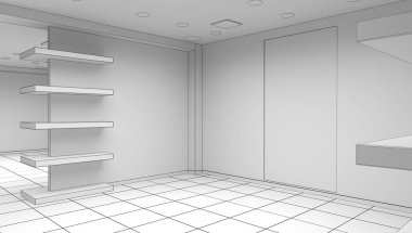 İç görselleştirmeyi kaydet, 3d illüstrasyon