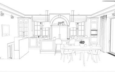 İçerisi boş. 3d illüstrasyon