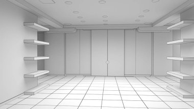 İç görselleştirmeyi kaydet, 3d illüstrasyon