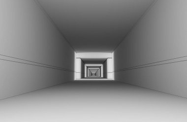 3d iç görüntü koridoru