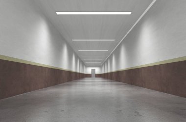 3d iç görüntü koridoru