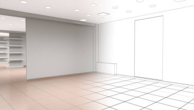 İç görselleştirmeyi kaydet, 3d illüstrasyon