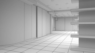 İç görselleştirmeyi kaydet, 3d illüstrasyon