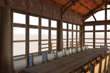 Salon içi görselleştirme, 3D illüstrasyon