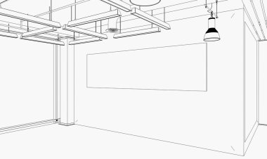 İç görselleştirmeyi kaydet, 3d illüstrasyon 