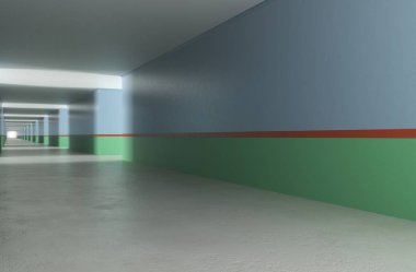 3d iç görüntü koridoru