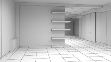 İç görselleştirmeyi kaydet, 3d illüstrasyon