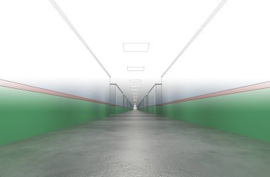3d iç görüntü koridoru