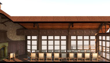 Salon içi görselleştirme, 3D illüstrasyon