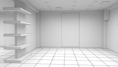 İç görselleştirmeyi kaydet, 3d illüstrasyon