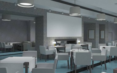 Kafe içi görselleştirme, 3D çizim çizimi 