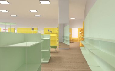 İç görselleştirmeyi kaydet, 3d illüstrasyon