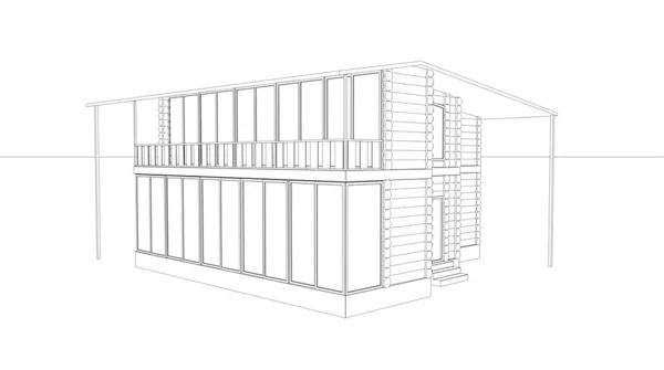 House Building Visualization Illustration — Stock Photo, Image