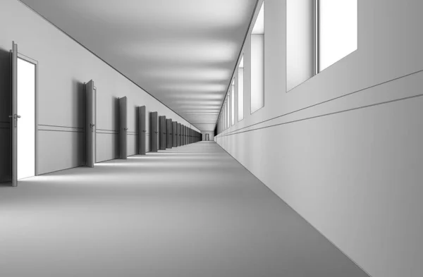 Corridor Interior Illustration — Stock Photo, Image