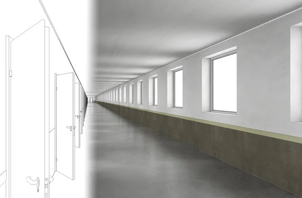 Corridor Illustration Intérieure — Photo