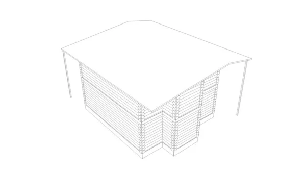 Hausbau Visualisierung Illustration — Stockfoto