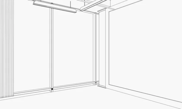 店内の視覚化 3Dイラスト — ストック写真