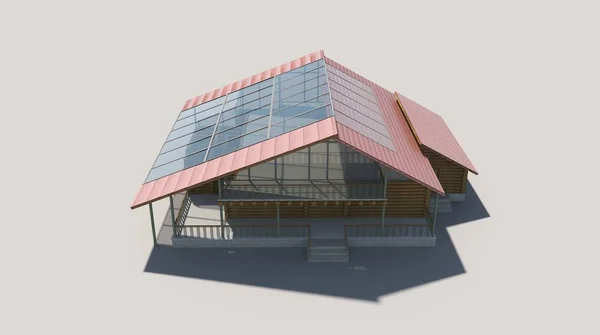 Edificio Della Casa Visualizzazione Illustrazione — Foto Stock