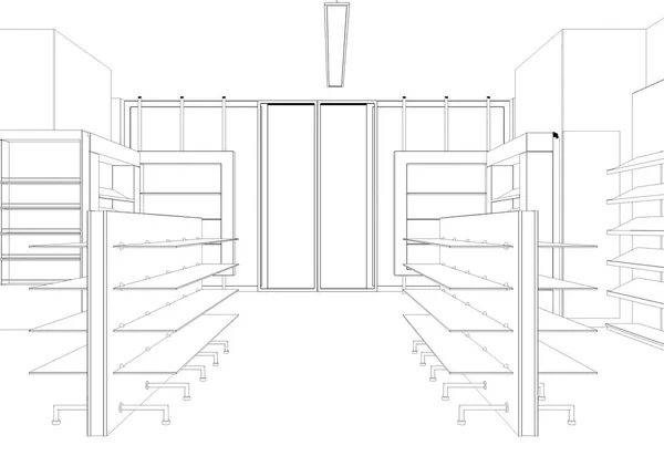 Απεικόνιση Του Εσωτερικού Του Καταστήματος — Φωτογραφία Αρχείου