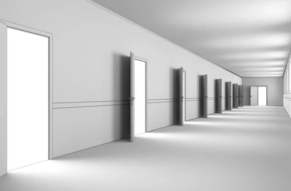 Corridor Interior Illustration — Stock Photo, Image