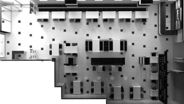 İç görselleştirmeyi kaydet, 3d illüstrasyon