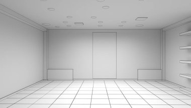 İç görselleştirmeyi kaydet, 3d illüstrasyon