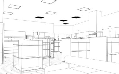 İç görselleştirmeyi kaydet, 3d illüstrasyon