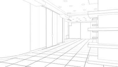 İç görselleştirmeyi kaydet, 3d illüstrasyon