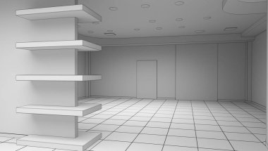 İç görselleştirmeyi kaydet, 3d illüstrasyon