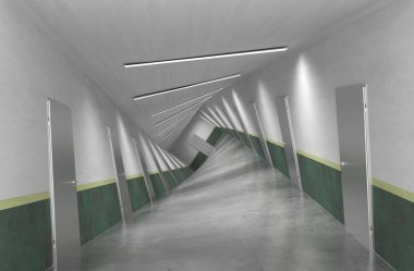 3d iç görüntü koridoru