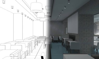 İç görselleştirmeyi kaydet, 3d illüstrasyon