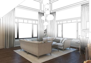 iç görselleştirme, 3d illüstrasyon, özet