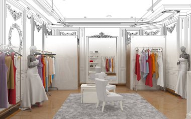 iç görselleştirme, 3d illüstrasyon, özet