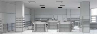 iç görselleştirme, 3d illüstrasyon, özet