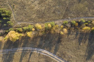 ülke yolu, yukarıdan görünüm