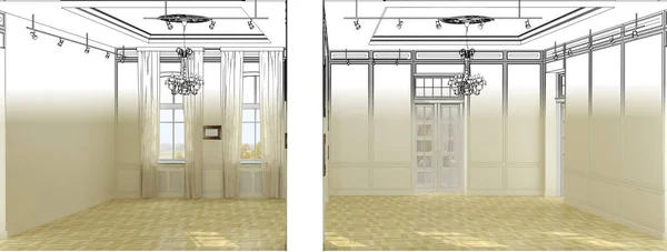 Visualisation Intérieure Illustration Contour — Photo