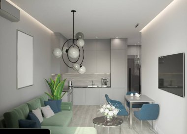 iç görselleştirme, 3d illüstrasyon, özet