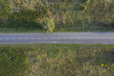 ülke yolu, yukarıdan görünüm