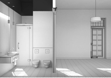 iç görselleştirme, 3d illüstrasyon, özet